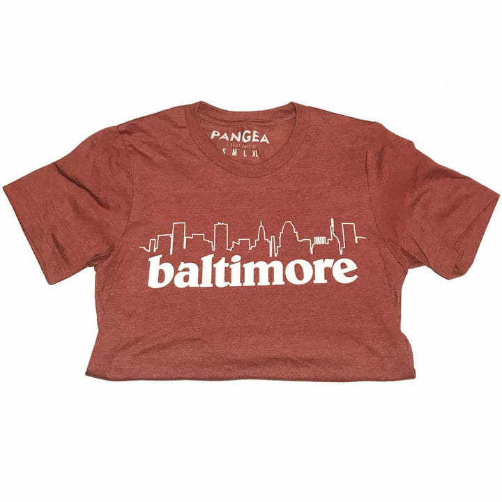 Red Baltimore Skyline Shirt