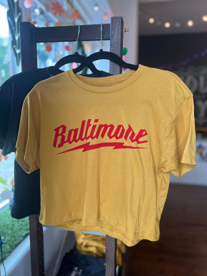 Mustard Baltimore Bolt Crop Top