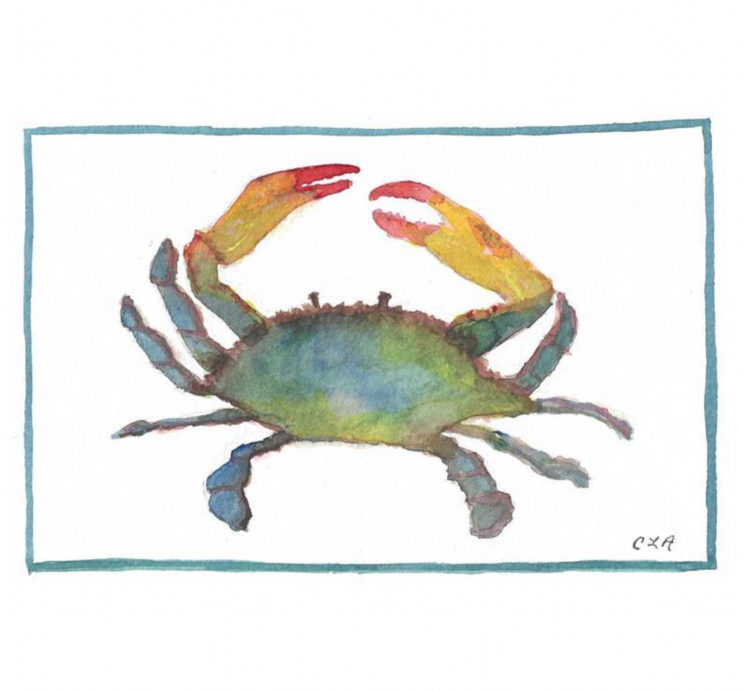 Blue Crab Greeting Card